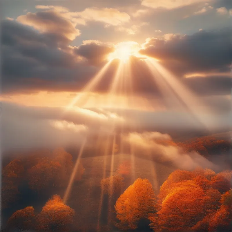 Autumn Sunburst Landscape