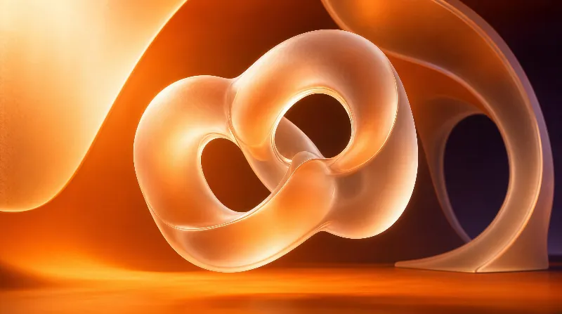 Abstract Orange Geometric Forms