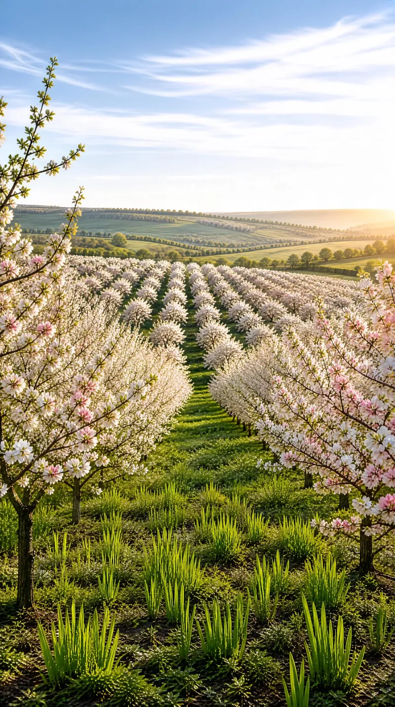 Blooming Orchard in Spring