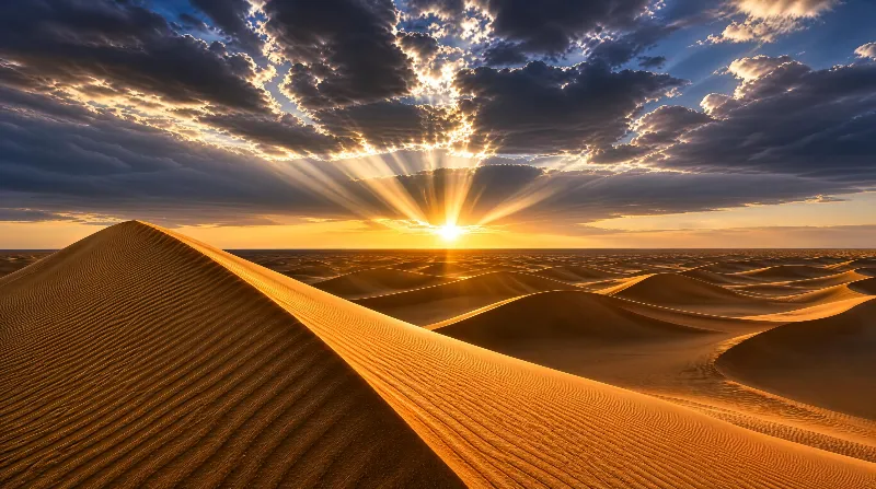 Desert Dunes at Sunset