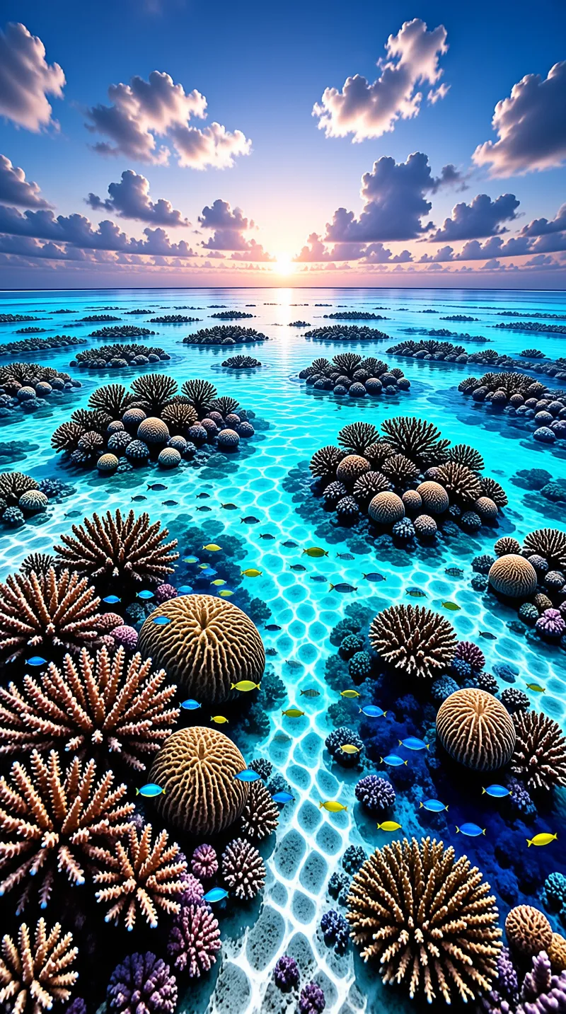Sunset Coral Reef View
