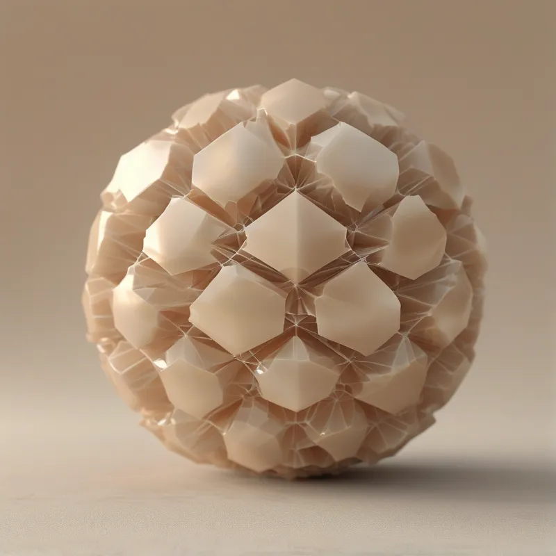 Beige Geometric Sphere