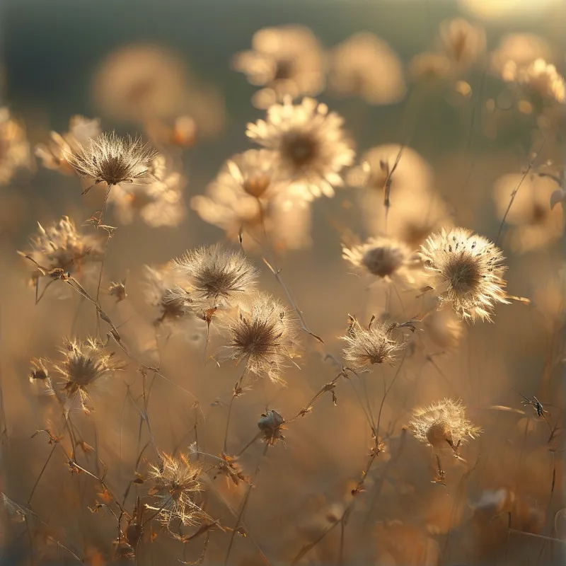 Sunlit Dried Seed Heads