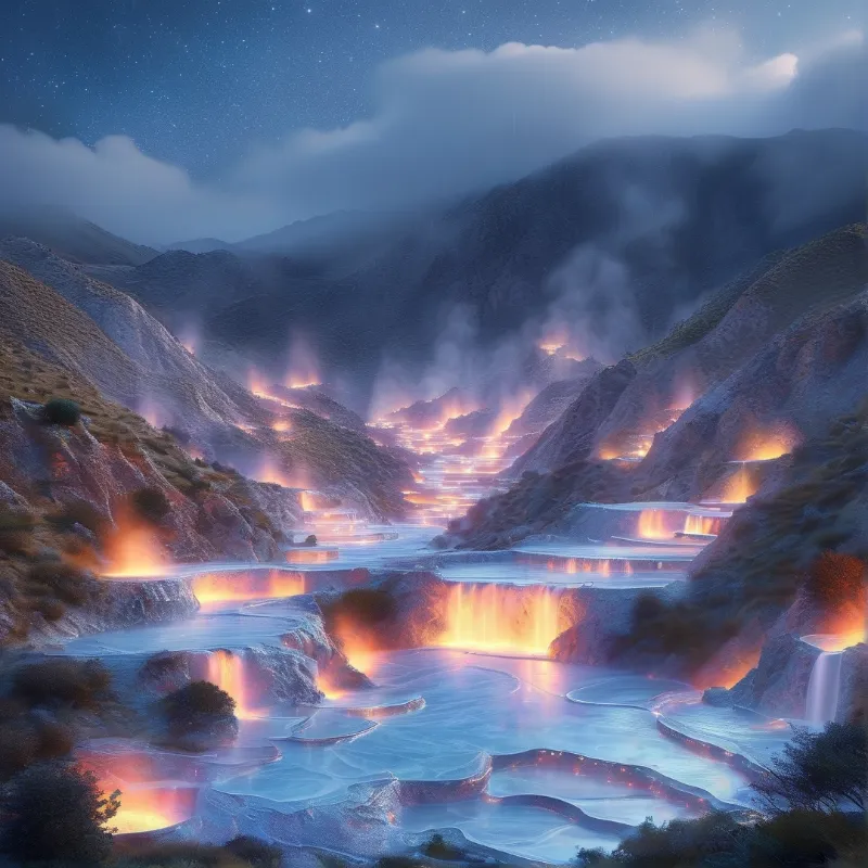Glowing Terraced Valley
