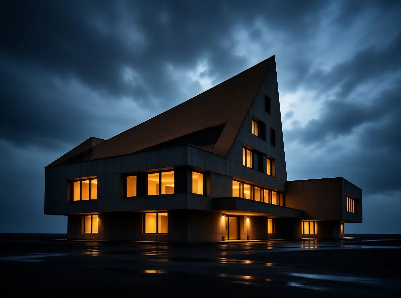 Modern Building Night View