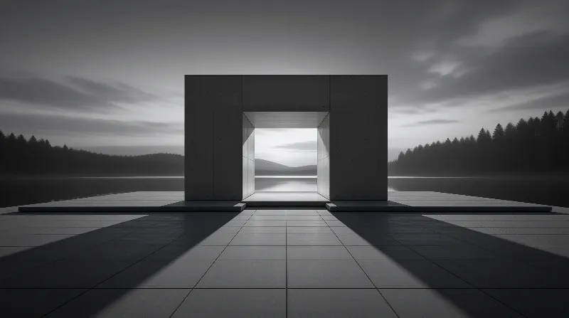Concrete Portal by the Water