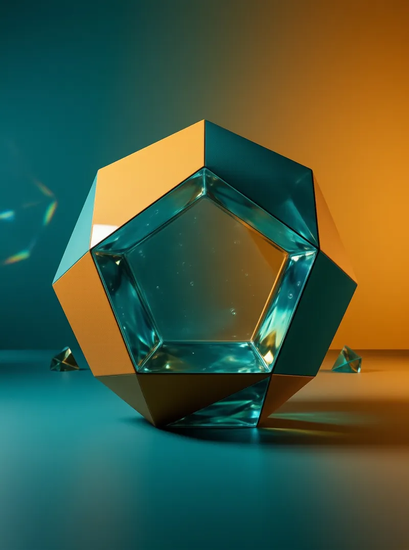 Geometric Faceted Sculpture