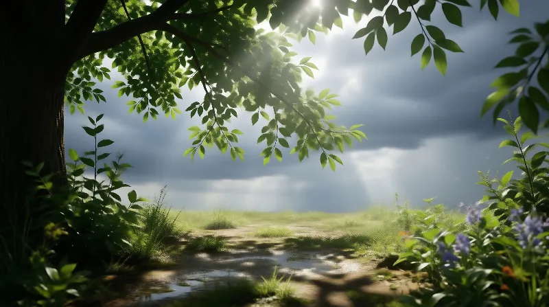 Sunlit Forest Path