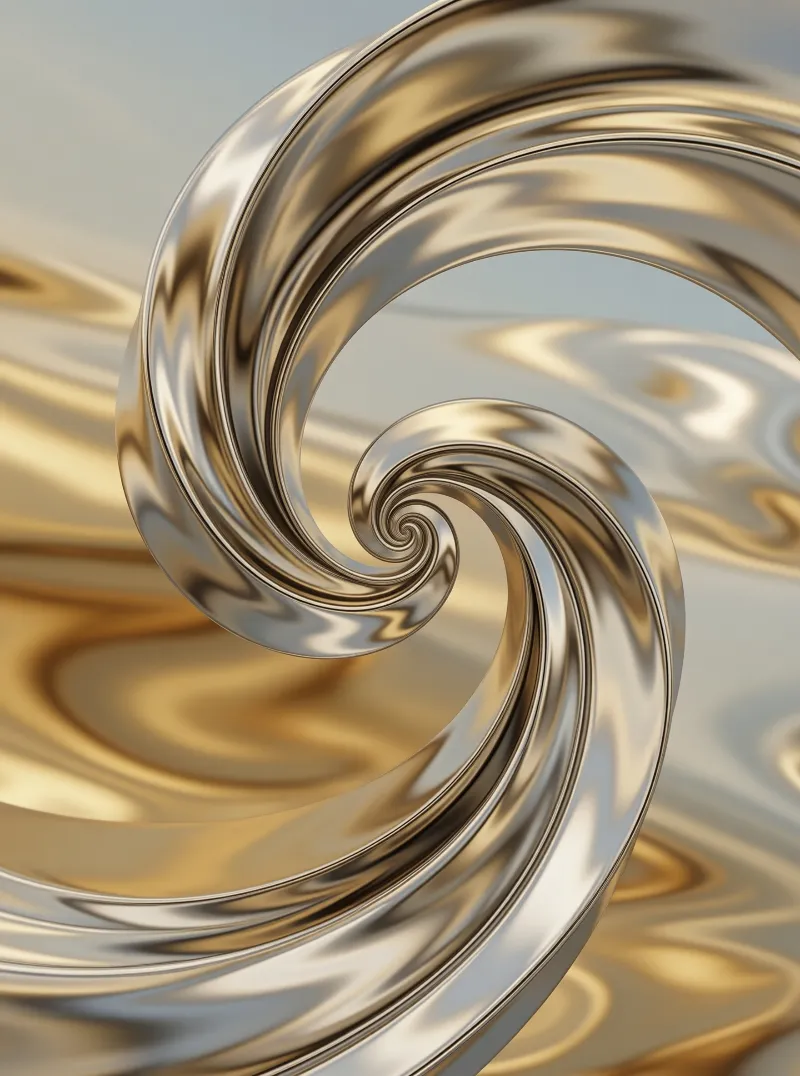 Golden Metallic Spiral