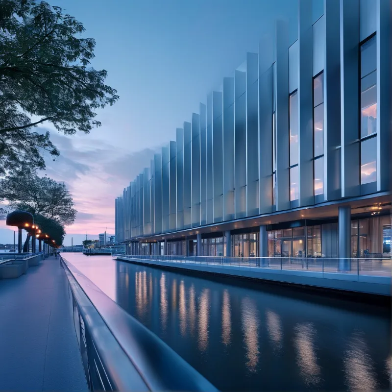 Modern Waterfront Building