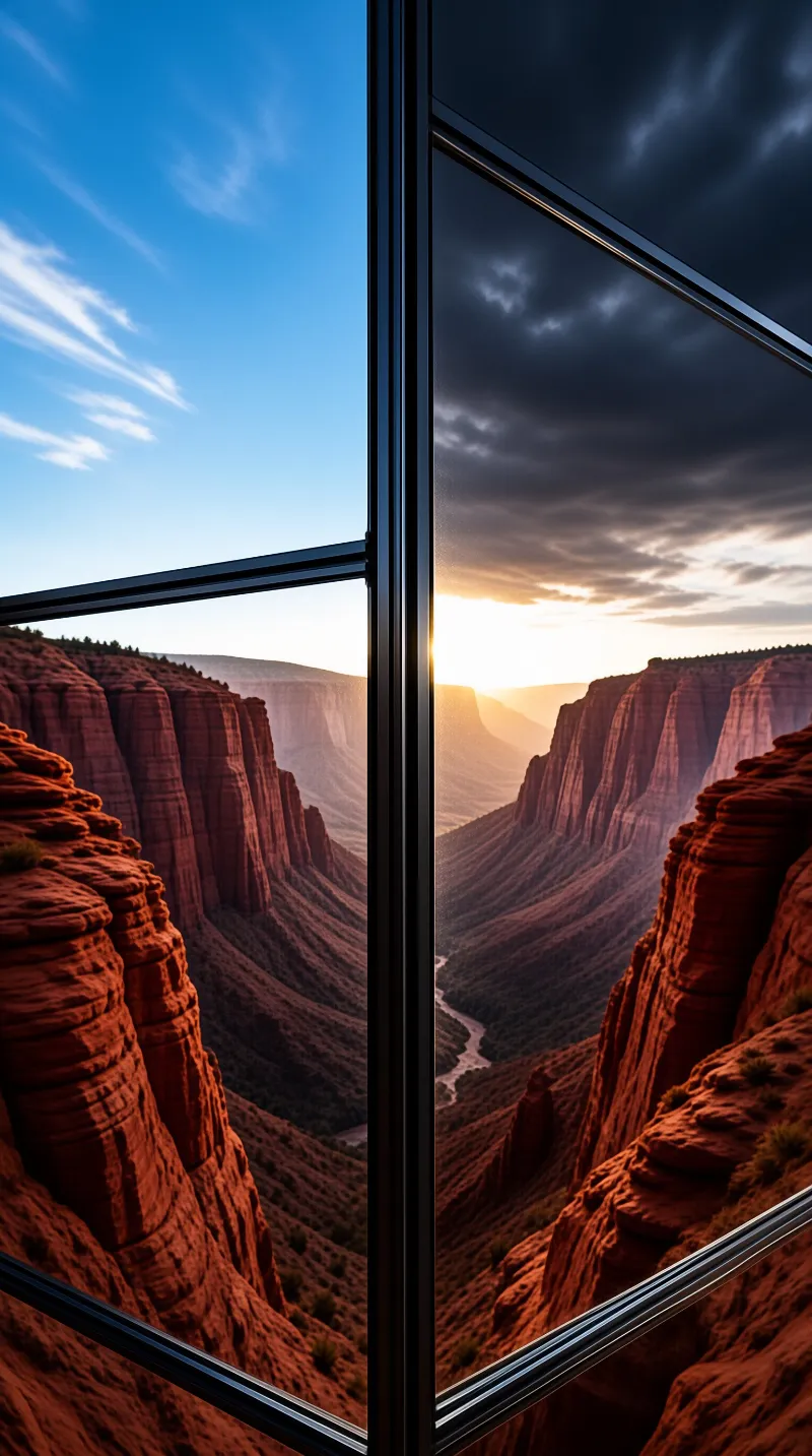 Canyon View Through Window