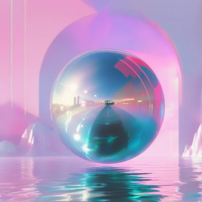 Surreal Iridescent Sphere