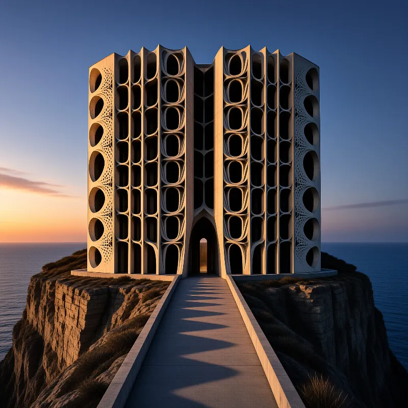 Futuristic Cliff Building