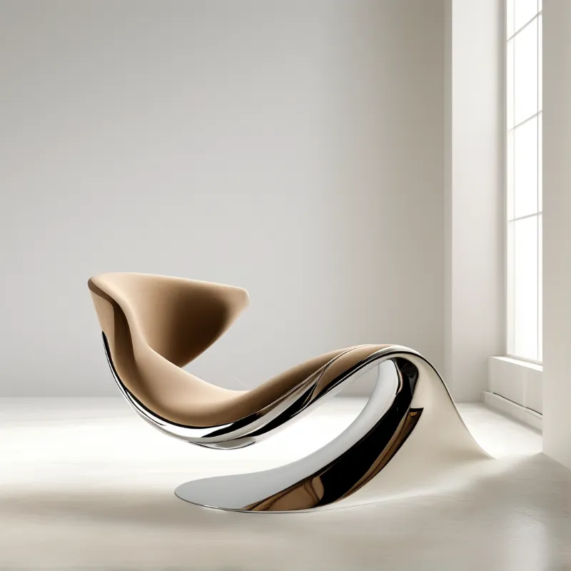 Sculptural Curved Lounge Chair