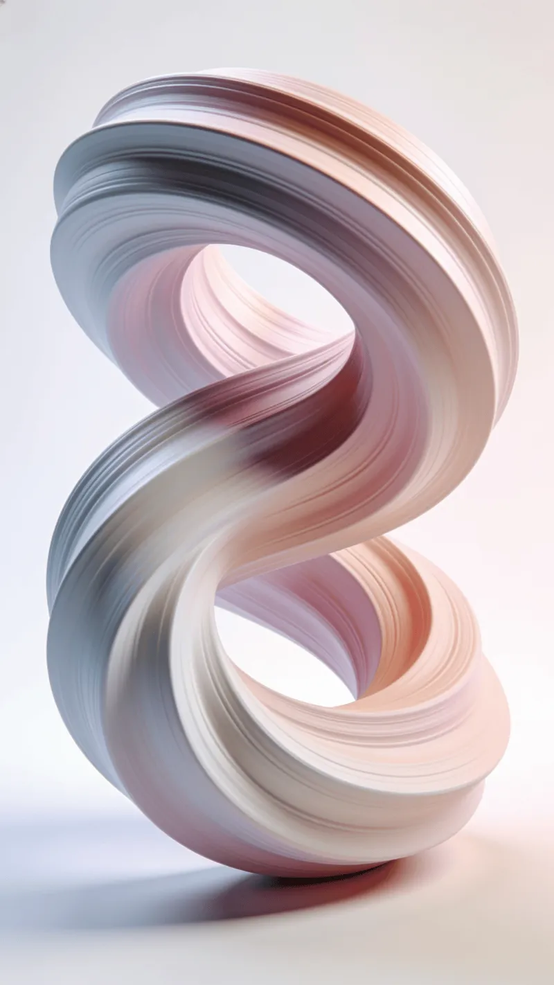 Minimalist, Pastel Twisted Torus