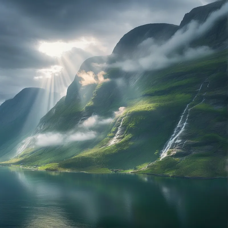 Sunlit Mountain Vista