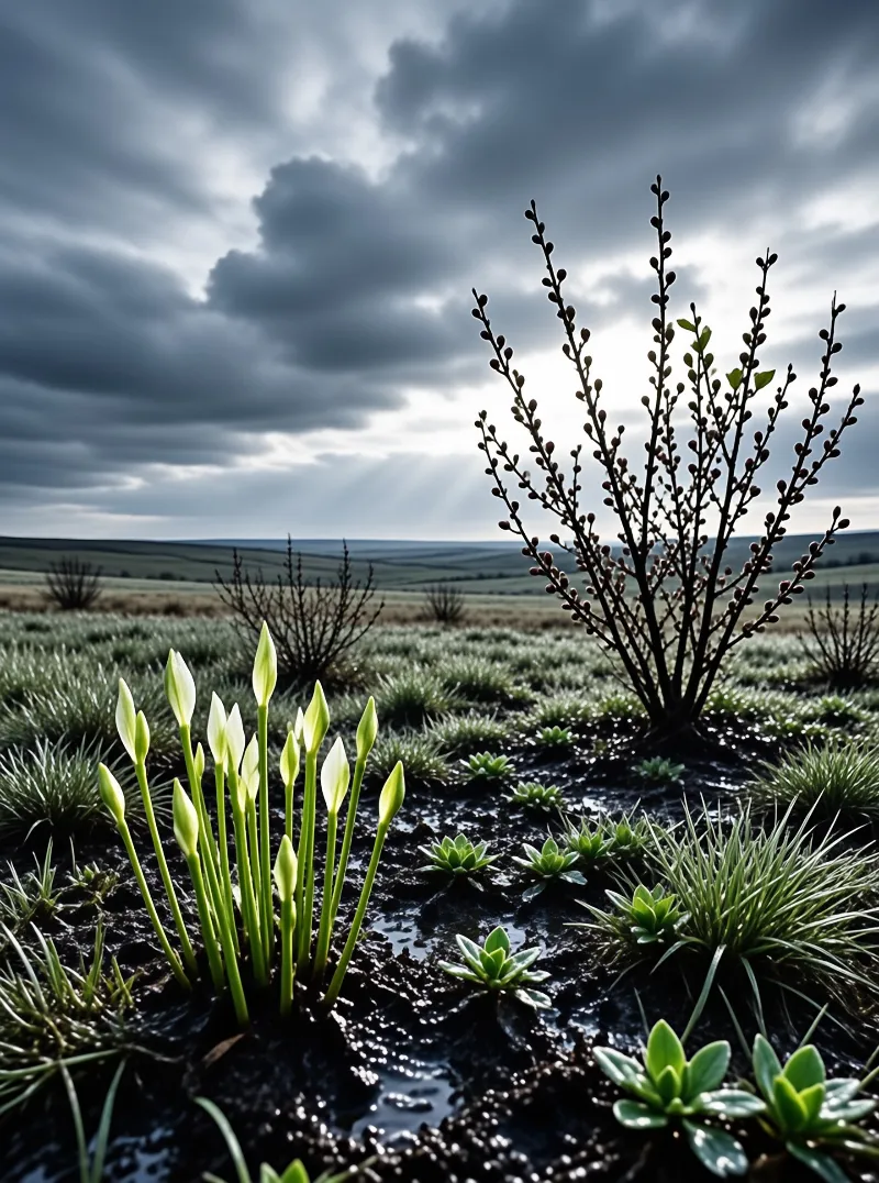 New Growth Under Dramatic Sky