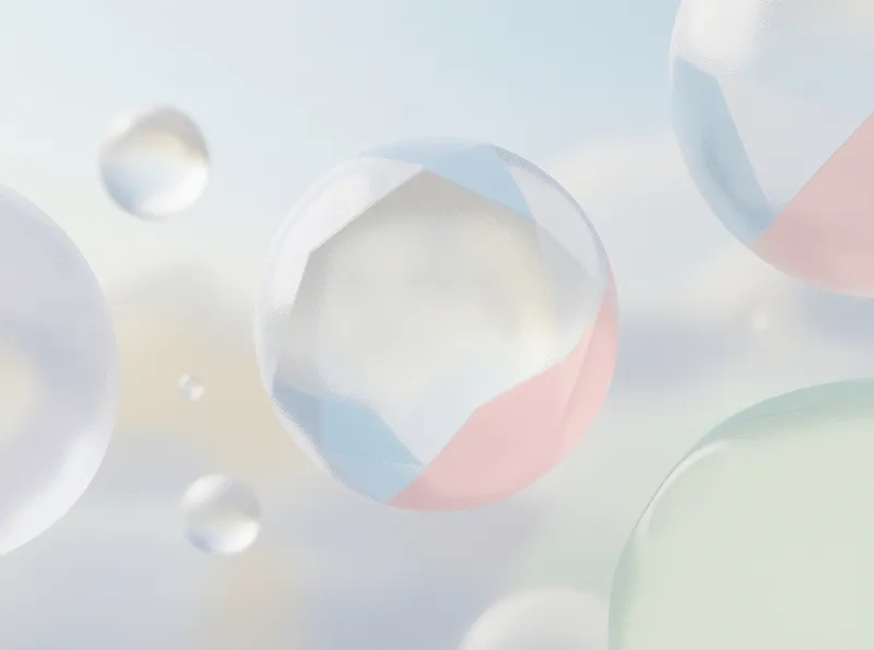Pastel Translucent Spheres