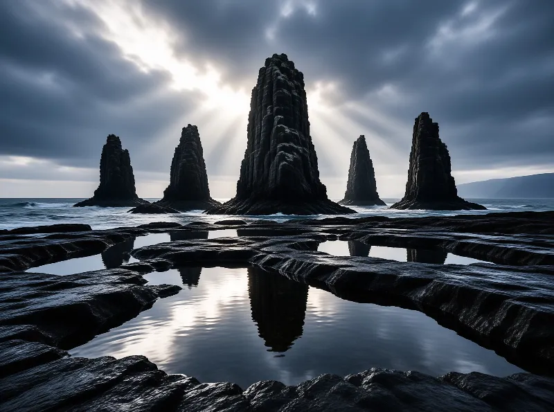 Sea Stacks and Reflections