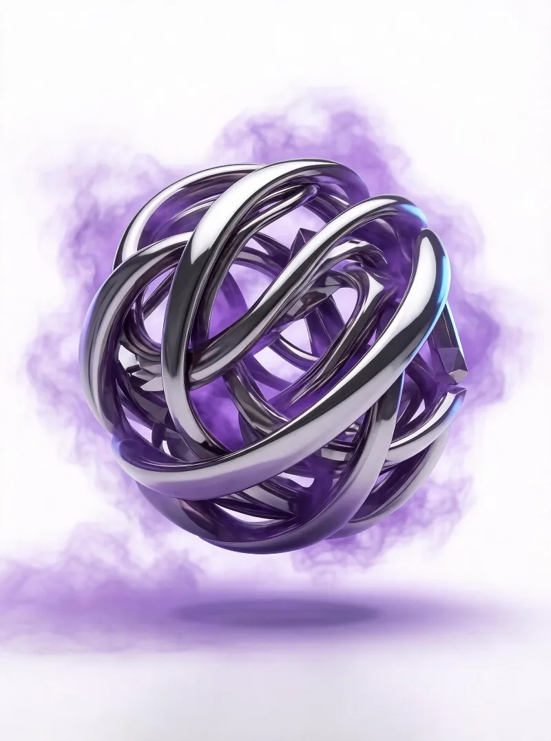 Tangled Chrome Sphere