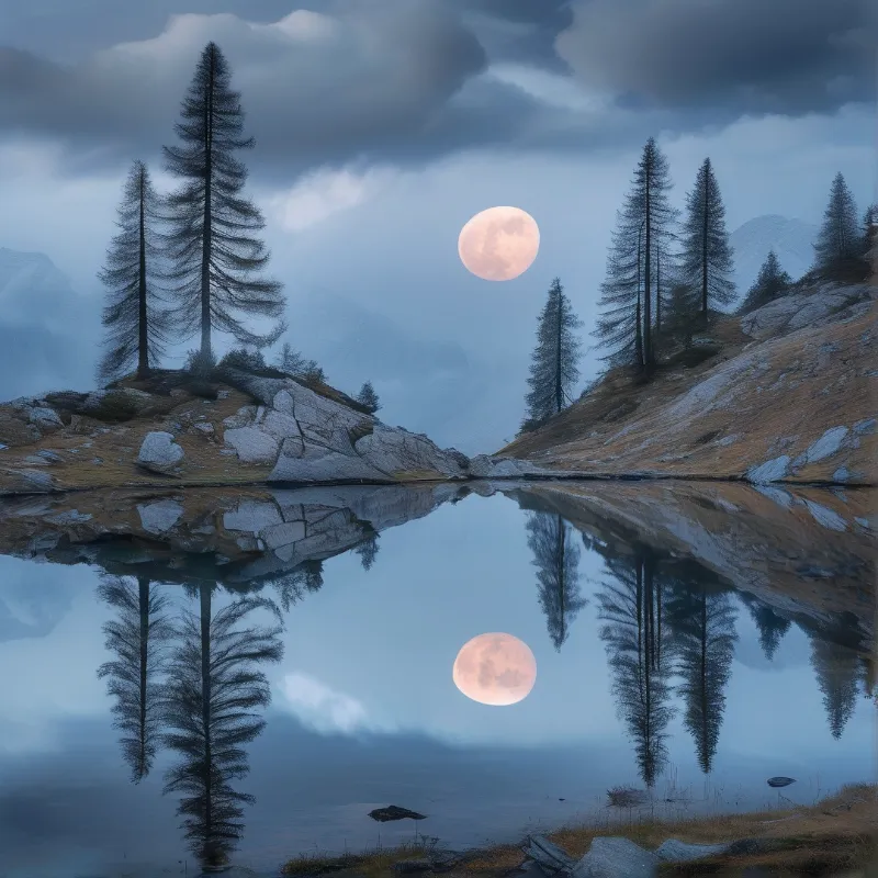 Full Moon over Still Waters