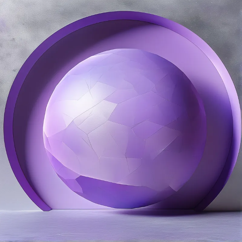 Purple Geometric Sphere