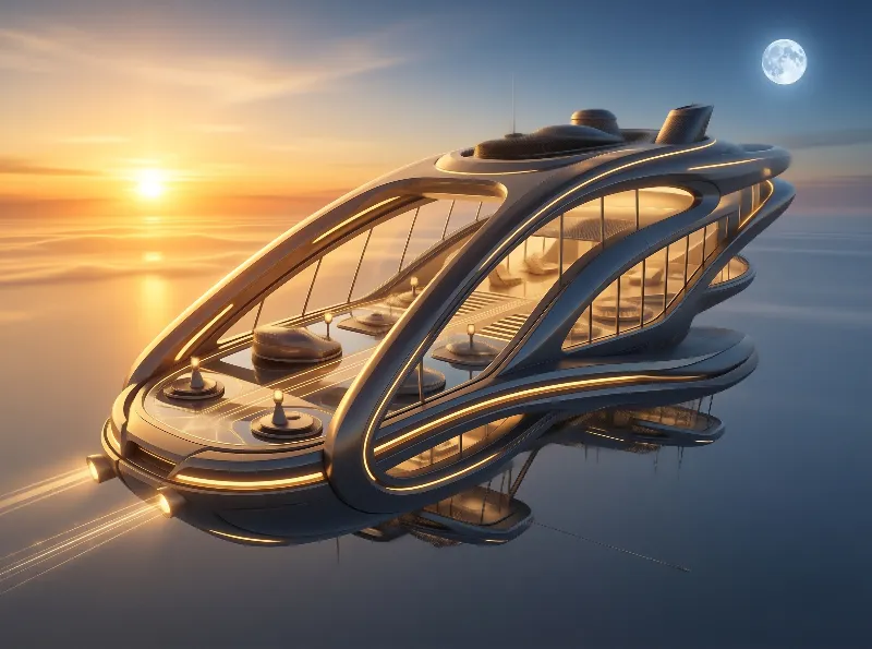 Futuristic Sky Luxury Yacht