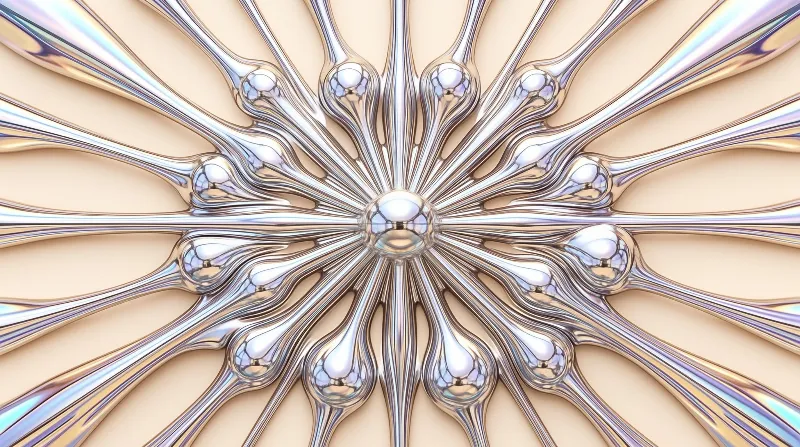 Iridescent Metal Flower