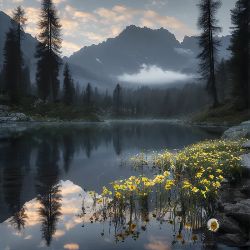 Mountain Lake Reflection