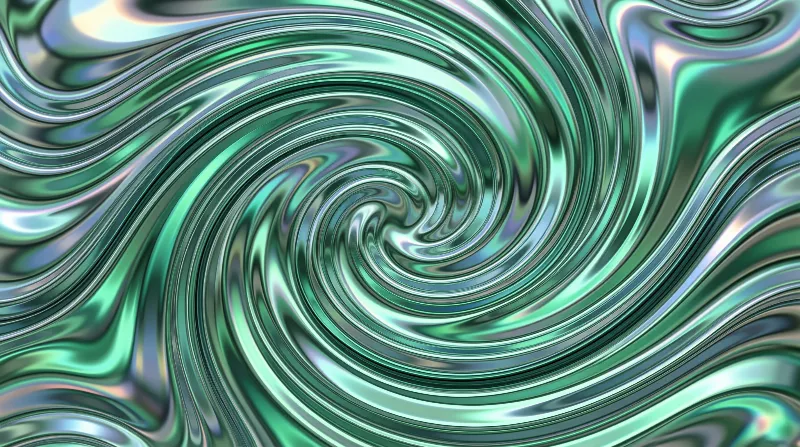 Liquid Chrome Vortex — Iridescent Study