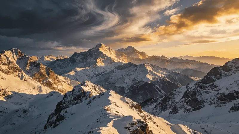 Majestic Mountain Range at Dawn