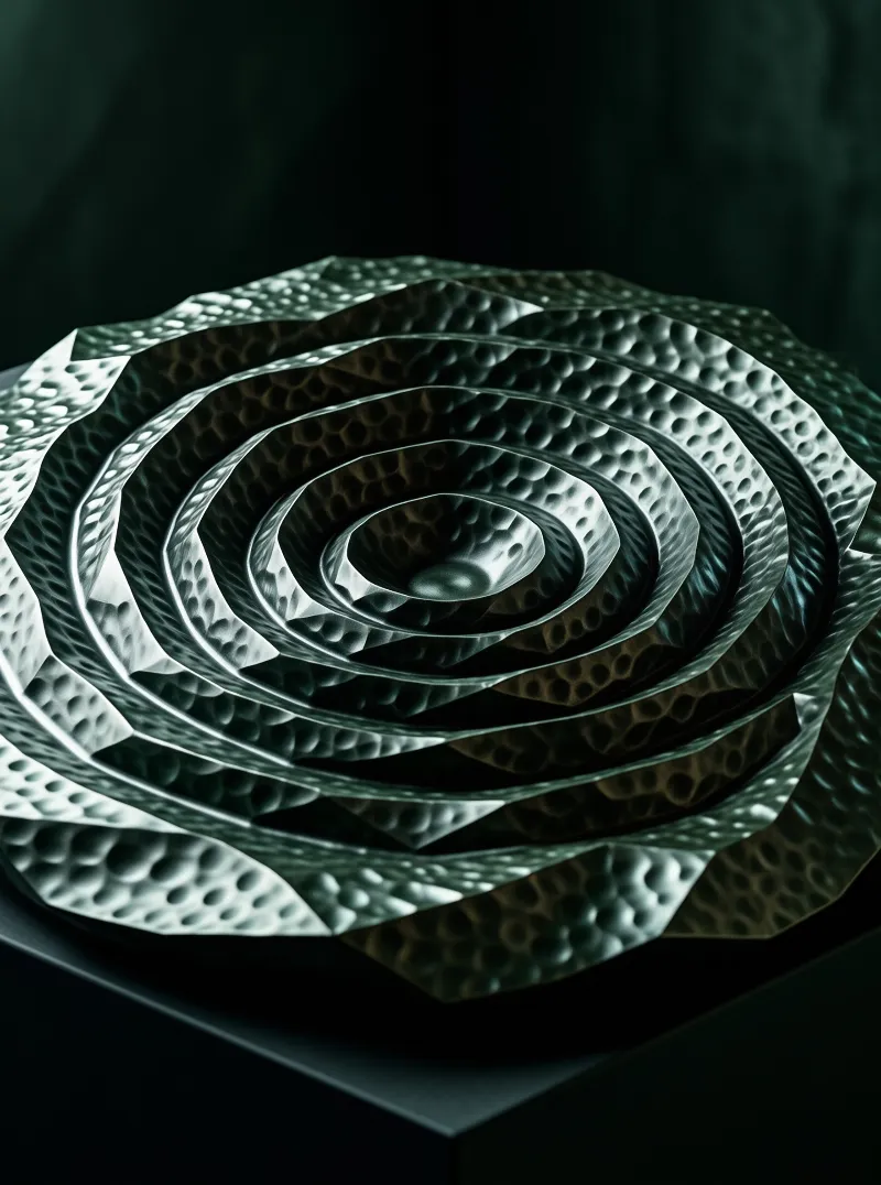 Metallic Spiral Sculpture