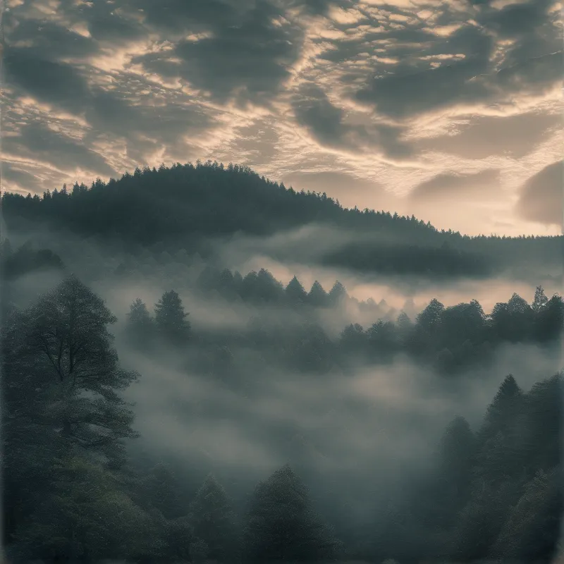 Misty Forest Landscape