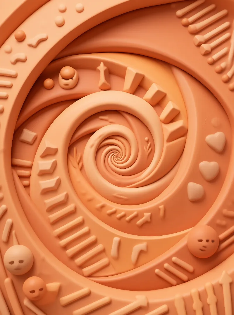 Orange Spiral Texture