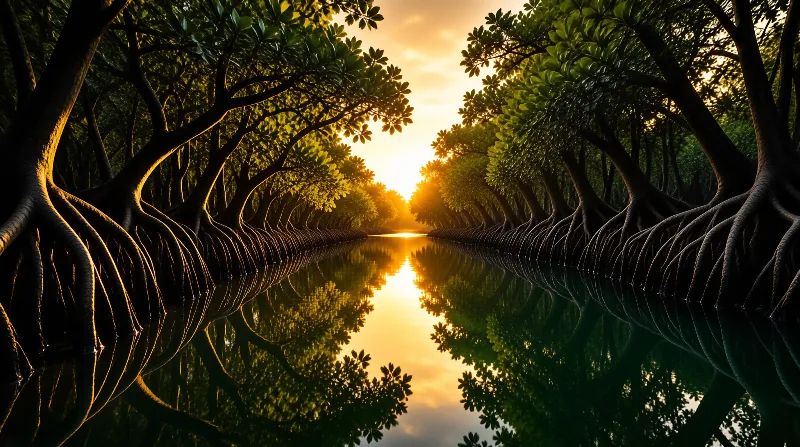 Red Mangrove Sunset Tunnel