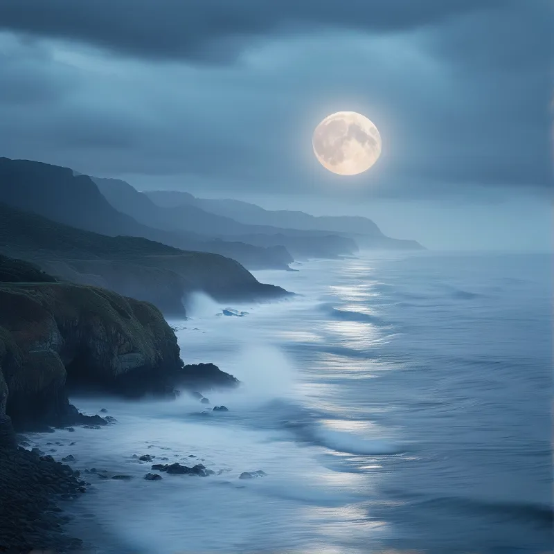 Moonlit Coastal Night