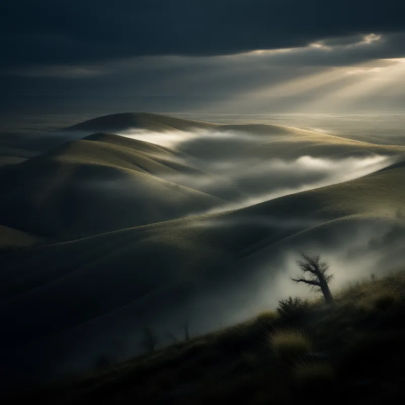 Ethereal Misty Landscape