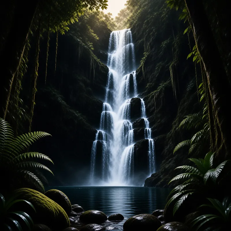 Hidden Jungle Waterfall