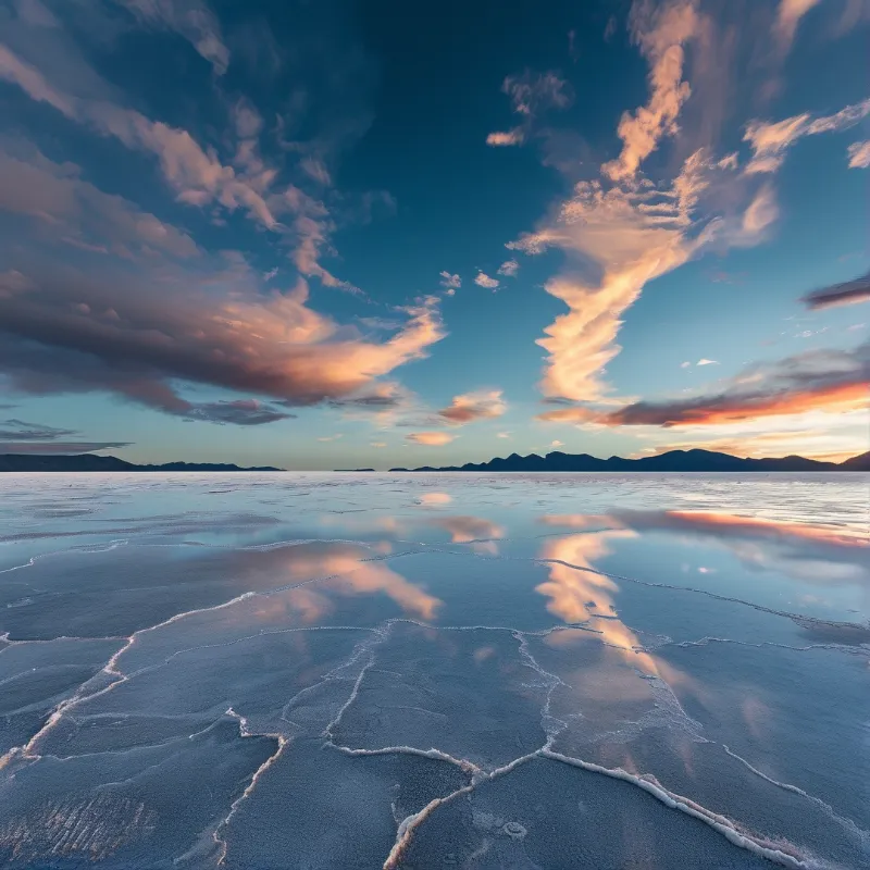 Frozen Lake Sunset