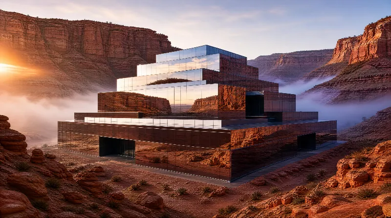 Modern Pyramid in Red Rock Canyon
