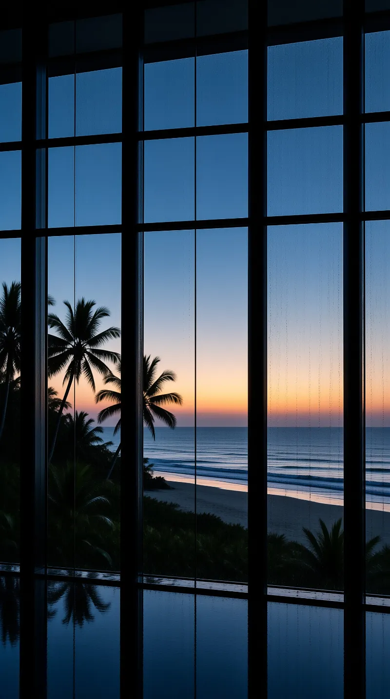 Tropical Beach Sunset View
