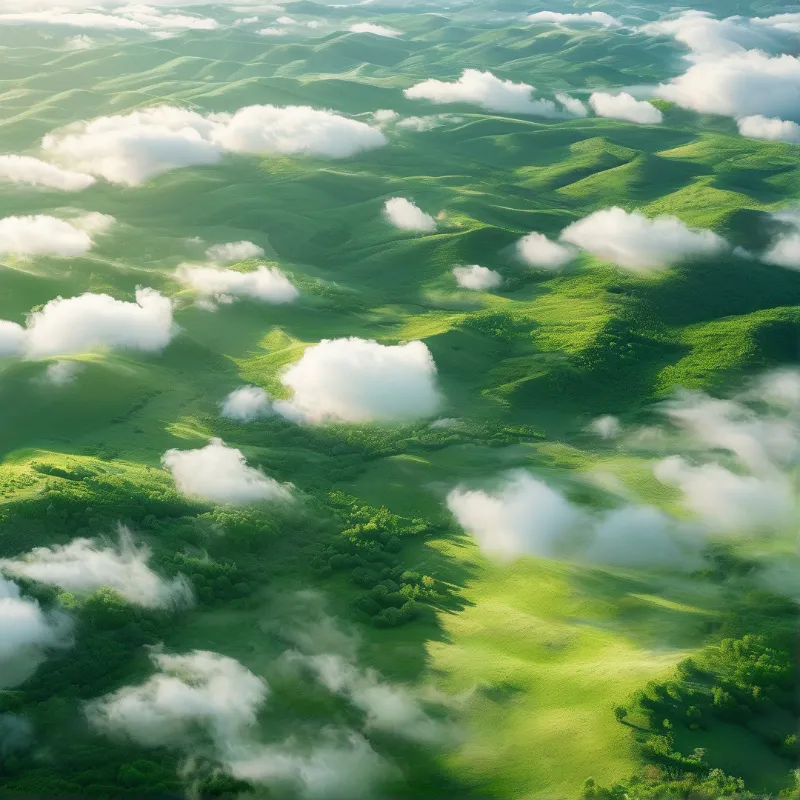 Cloudy Green Rolling Hills