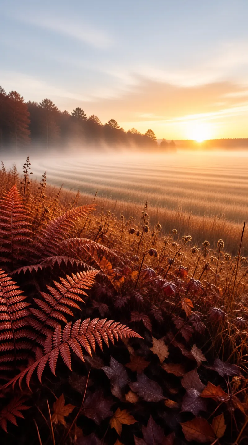 Misty Autumn Sunrise