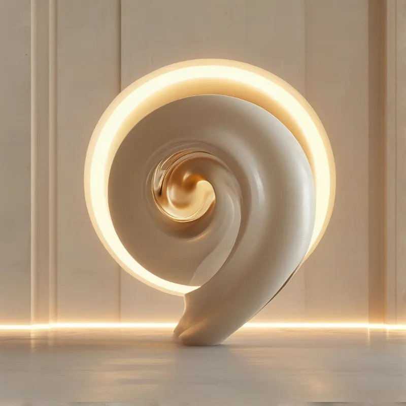 Ivory Spiral Shell — Backlit Relief Study