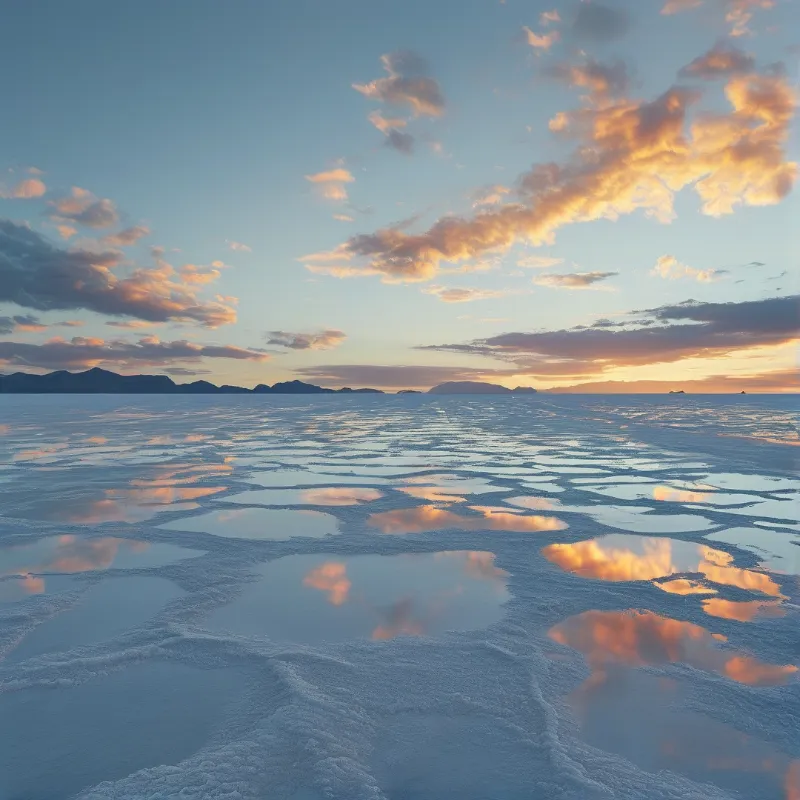 Salt Flat Sunset Reflections