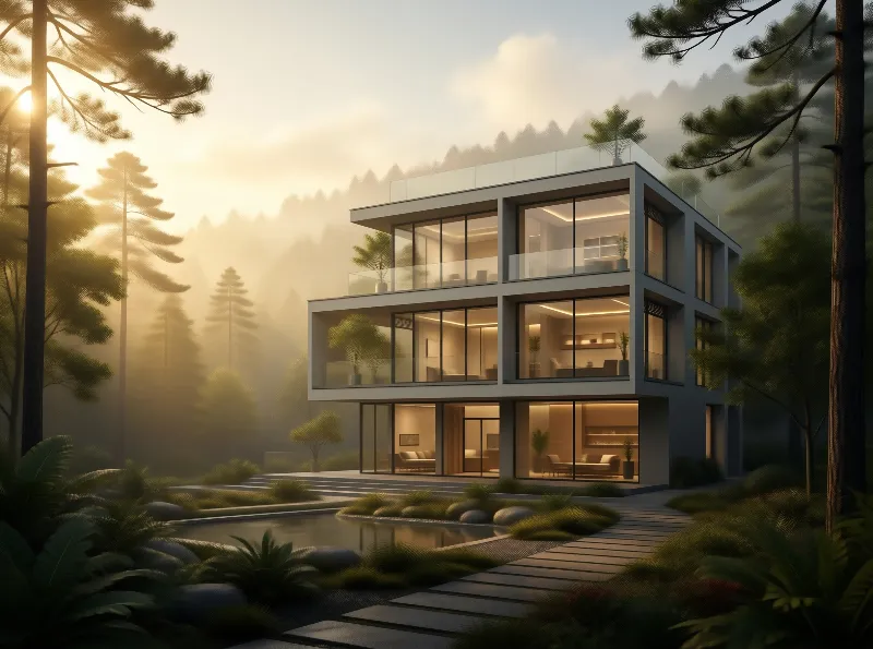 Modern Villa in Forest