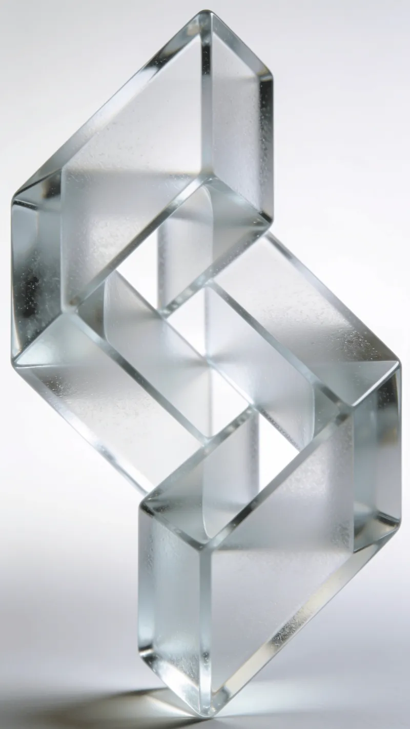Frosted Glass, Elegant Impossible Shape