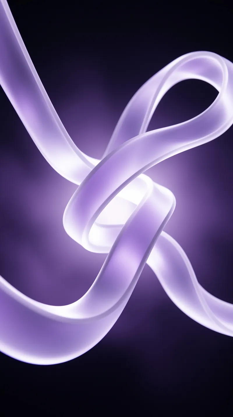 Purple 3D Twisted Ribbon