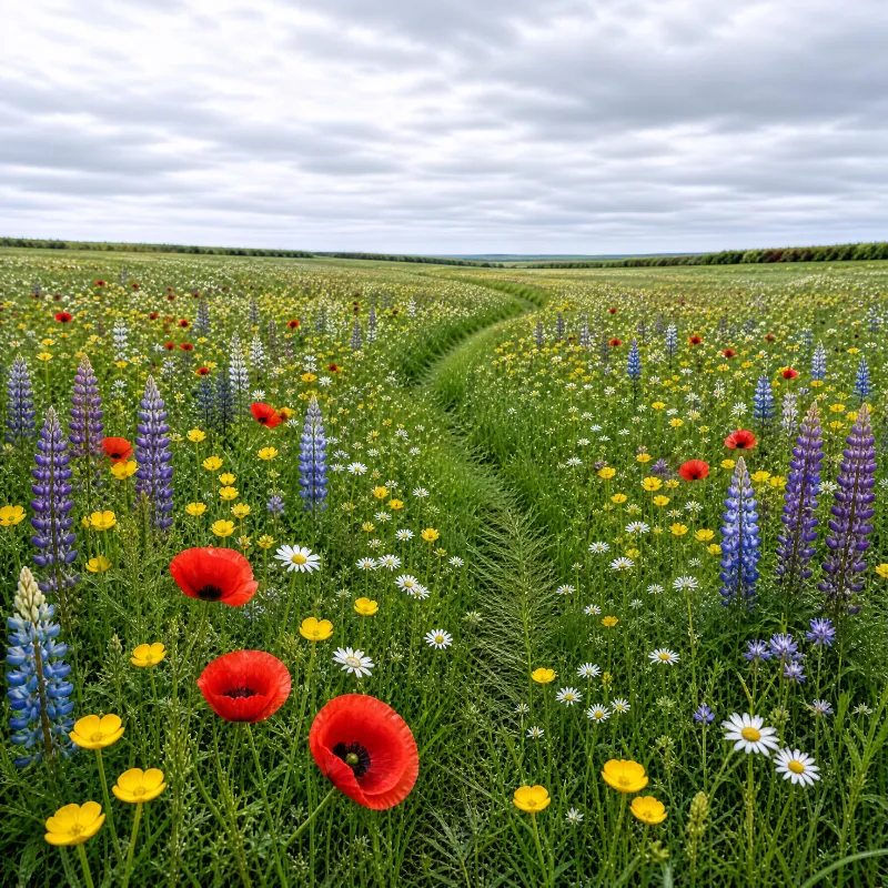 Vibrant Wildflower Field