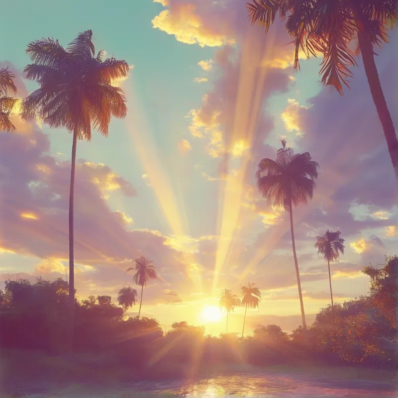 Sunset Over Palms
